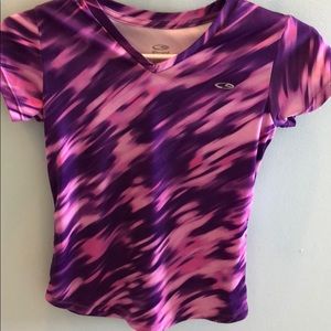 Girls pink and purple champion tee